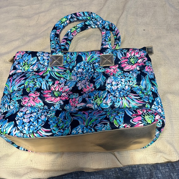 Lilly Pulitzer Polly Puffer Tote Bag - High Tide Navy - Picture 2 of 3